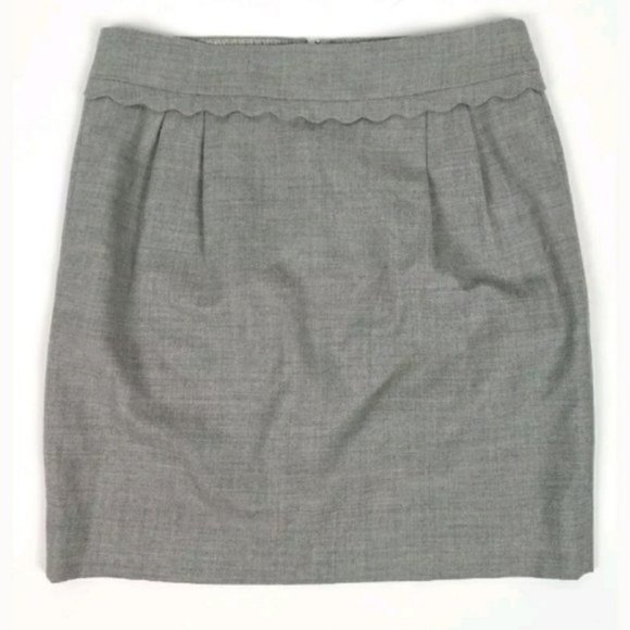 J. Crew Dresses & Skirts - J. Crew Wool Scallop Hem Mini Skirt Size 2